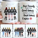 Personalized Mug, Perfect Birthday Gifts, 4 Best Friends - Partner In Cream Customized Coffee Mug With Names Personalized Mug, Perfect Birthday Gifts, 4 Best Friends - Partner In Cream Customized Coffee Mug With Names