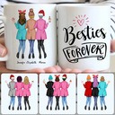 Personalized Mug, Meaningful Christmas Gifts, 3 Besties Forever Customized Coffee Mug With Names
