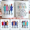 Personalized Mug, Perfect Christmas Gifts, 4 Besties Forever Customized Coffee Mug With Names