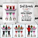 Personalized Accent Mug, Special Christmas Gifts, 3 Best Friends Customized Coffee Mug With Names
