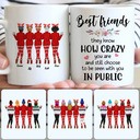 Personalized Mug, Perfect Christmas Gifts, 5 Best Friends Customized Coffee Mug With Names