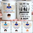 Personalized Mug, Unique Father's Day Gifts, Dad & Kid Customized Coffee Mug With Names Personalized Mug, Unique Father's Day Gifts, Dad & Kid Customized Coffee Mug With Names