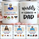 Personalized Mug, Perfect Father's Day Gifts, Dad & 4 Kids Customized Coffee Mug With Names Personalized Mug, Perfect Father's Day Gifts, Dad & 4 Kids Customized Coffee Mug With Names