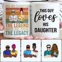 Personalized Mug, Surprise Father's Day Gifts, Dad & Daughter Customized Coffee Mug With Names Personalized Mug, Surprise Father's Day Gifts, Dad & Daughter Customized Coffee Mug With Names