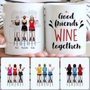 Personalized Mug, Best Birthday Gifts, 3 Good Friends Wine Together Customized Coffee Mug With Names Personalized Mug, Best Birthday Gifts, 3 Good Friends Wine Together Customized Coffee Mug With Names