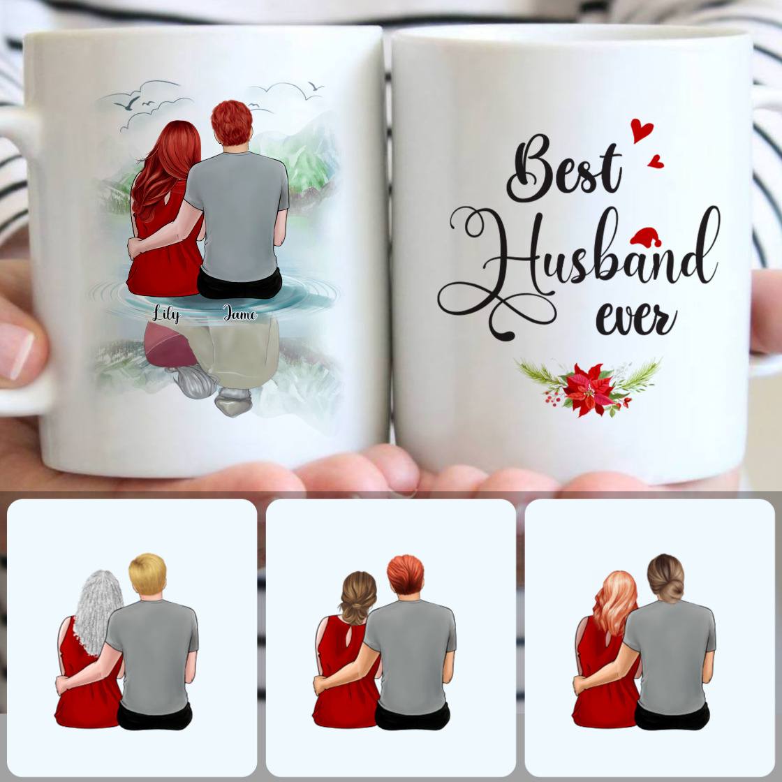 Personalized Mug, Romantic Valentine's Day Gifts, Best Husband Ever Customized Coffee Mug With Names Personalized Mug, Romantic Valentine's Day Gifts, Best Husband Ever Customized Coffee Mug With Names