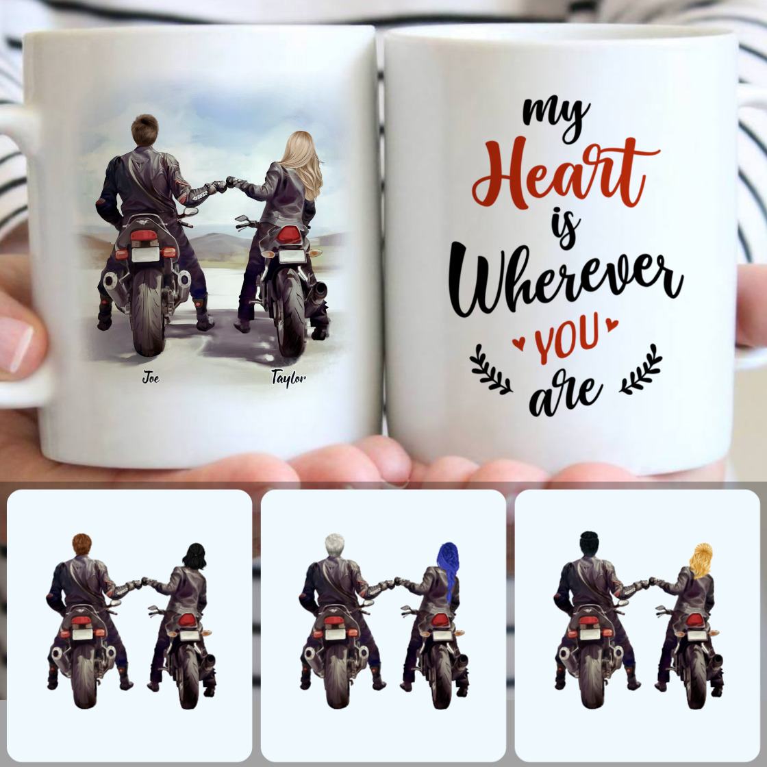 Personalized Mug, Romantic Valentine's Day Gifts, Cool Couples Customized Coffee Mug With Names Personalized Mug, Romantic Valentine's Day Gifts, Cool Couples Customized Coffee Mug With Names