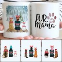 Personalized Mug, Unique Christmas Gifts, Mama & 2 Dogs Customized Coffee Mug With Names