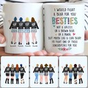 Personalized Mug, Special Birthday Gifts, 4 Besties - Partner In Crime Customized Coffee Mug With Names Personalized Mug, Special Birthday Gifts, 4 Besties - Partner In Crime Customized Coffee Mug With Names