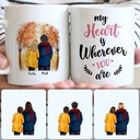Personalized Mug, Romantic Valentine's Day Gifts, Couple Walking Together Customized Coffee Mug With Names