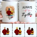 Personalized Mug, Romantic Valentine's Day Gifts, Couple Sitting Together Customized Coffee Mug With Names Personalized Mug, Romantic Valentine's Day Gifts, Couple Sitting Together Customized Coffee Mug With Names