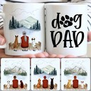 Personalized Mug, Unique Birthday Gifts, Old Man & 2 Dogs Customized Coffee Mug With Names Personalized Mug, Unique Birthday Gifts, Old Man & 2 Dogs Customized Coffee Mug With Names