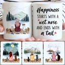 Personalized Mug, Meaningful Birthday Gifts, Girl, Cat & Dog Customized Coffee Mug With Names Personalized Mug, Meaningful Birthday Gifts, Girl, Cat & Dog Customized Coffee Mug With Names