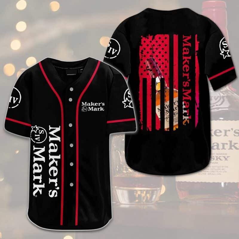 Maker’s Mark Flag Baseball Jersey Gift For Whiskey Lovers Maker’s Mark Flag Baseball Jersey Gift For Whiskey Lovers