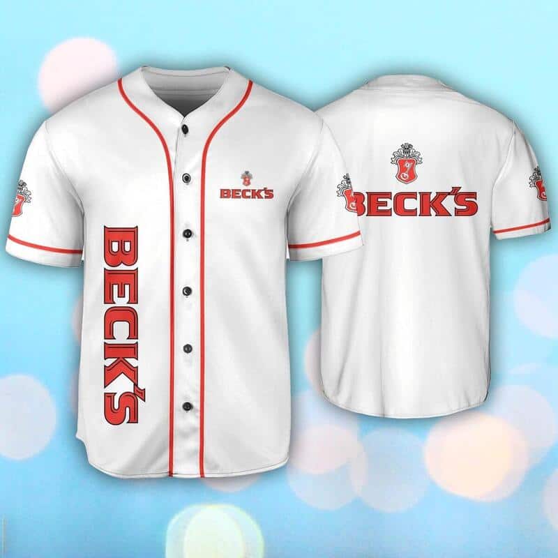 Beck’s White Baseball Jersey Gift For Beer Lovers Beck’s White Baseball Jersey Gift For Beer Lovers