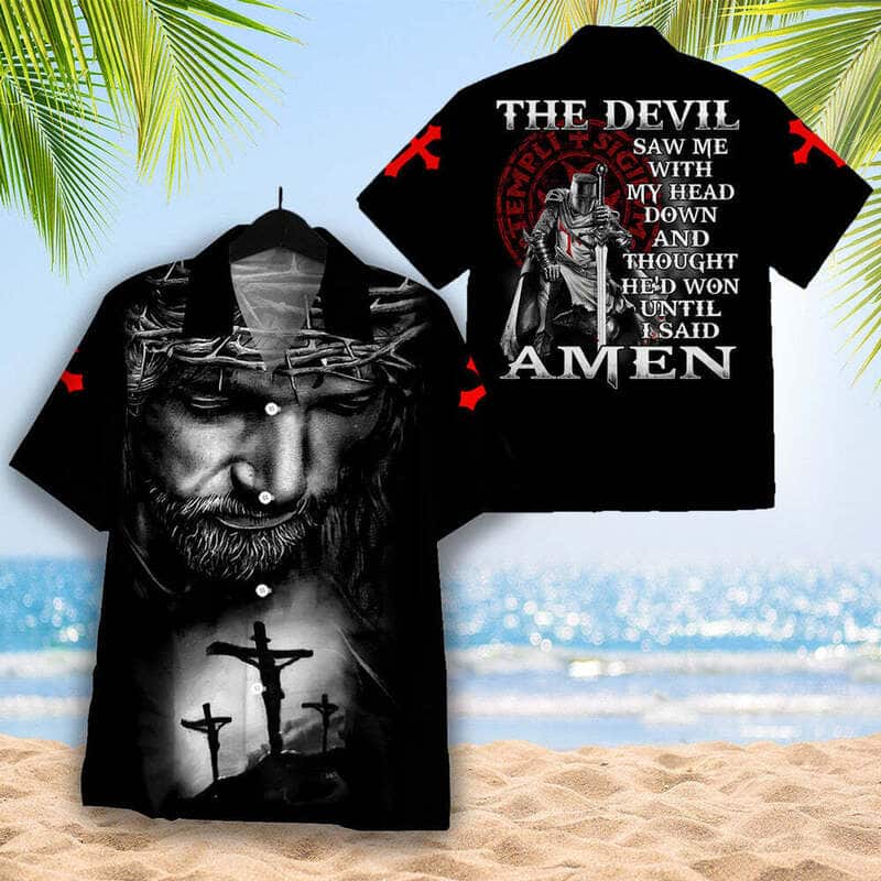 Armor Of God Christian Hawaiian Shirt Jesus The Devil Saw Me With My Head Down Armor Of God Christian Hawaiian Shirt Jesus The Devil Saw Me With My Head Down