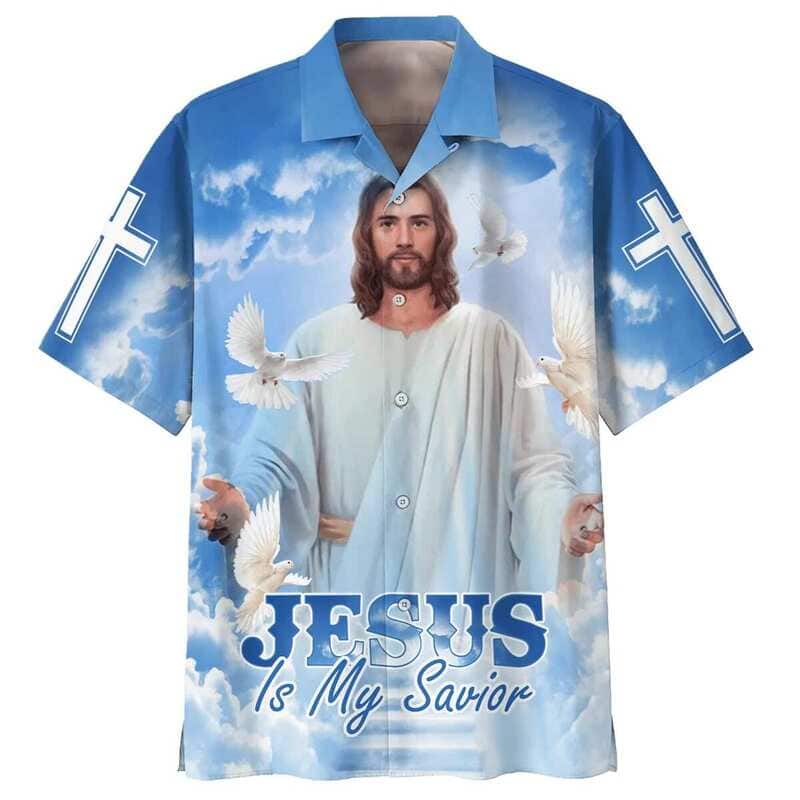 Religious Hawaiian Shirt Jesus With His Arms Open Jesus Is My Savior Best Gift For Christian Religious Hawaiian Shirt Jesus With His Arms Open Jesus Is My Savior Best Gift For Christian