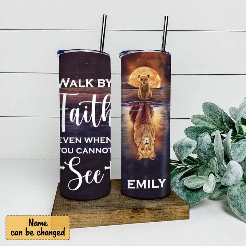 Personalized Christian Bible Verse Skinny Tumbler Walk By Faith Even When You Cannot See Personalized Christian Bible Verse Skinny Tumbler Walk By Faith Even When You Cannot See