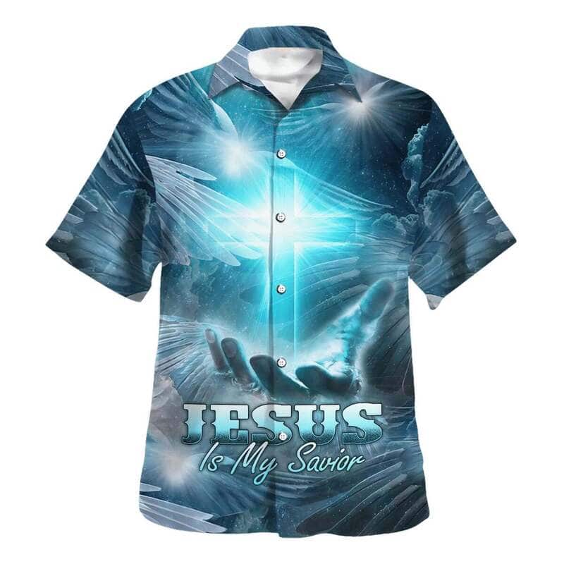 Jesus Is My Savior Cross Christian Hawaiian Shirt Faith Gift For Believer