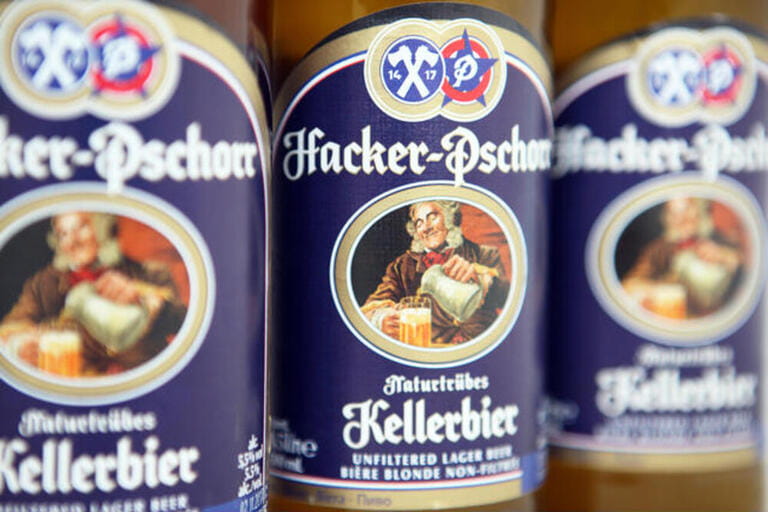 Bottles of Hacker-Pschorr German Kellerbier Bottles of Hacker-Pschorr German Kellerbier