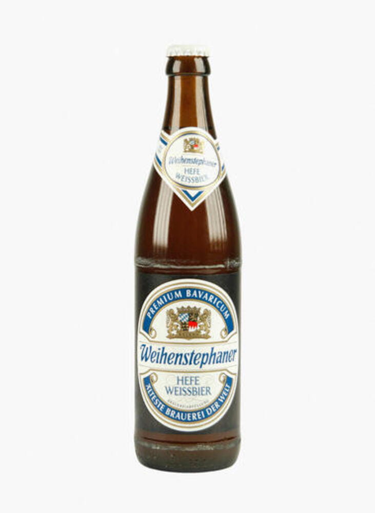 Weihenstephaner Hefeweizen beer bottle Weihenstephaner Hefeweizen beer bottle