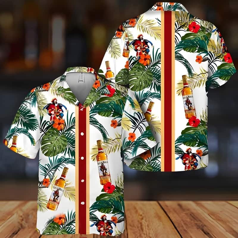 Captain Morgan Hawaiian Shirt Palm Leaves Summer Gift For Family Captain Morgan Hawaiian Shirt Palm Leaves Summer Gift For Family