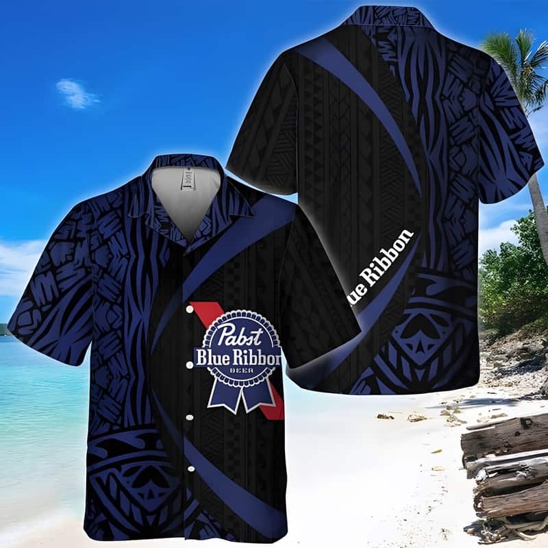 Pabst Blue Ribbon Beer Hawaiian Shirt Samoan Beer Gift For Mom Pabst Blue Ribbon Beer Hawaiian Shirt Samoan Beer Gift For Mom