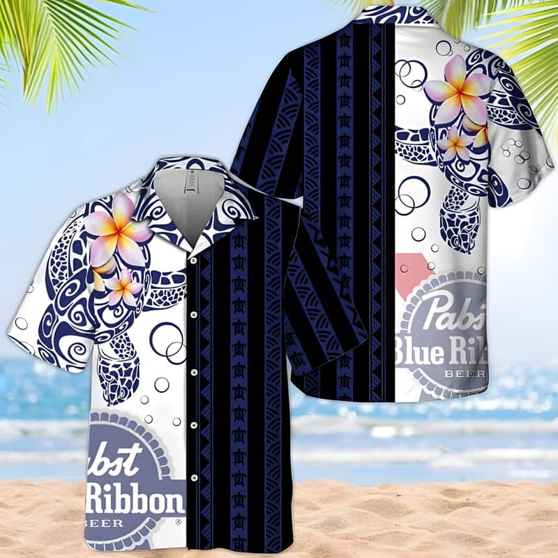 Pabst Blue Ribbon Beer Hawaiian Shirt Marine Life Gift For Summer Trip Pabst Blue Ribbon Beer Hawaiian Shirt Marine Life Gift For Summer Trip
