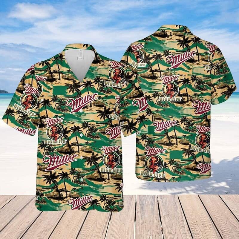 Miller High Life Hawaiian Shirt Summer Holiday Gift For Her Miller High Life Hawaiian Shirt Summer Holiday Gift For Her