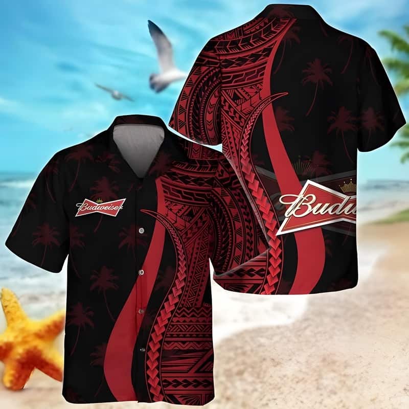 Budweiser Beer Hawaiian Shirt Polynesian Gift For Beer Drinkers Budweiser Beer Hawaiian Shirt Polynesian Gift For Beer Drinkers