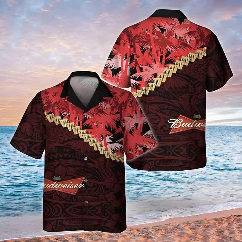 Retro Summer Budweiser Hawaiian Shirt Cool Gift For Beer Drinkers Retro Summer Budweiser Hawaiian Shirt Cool Gift For Beer Drinkers