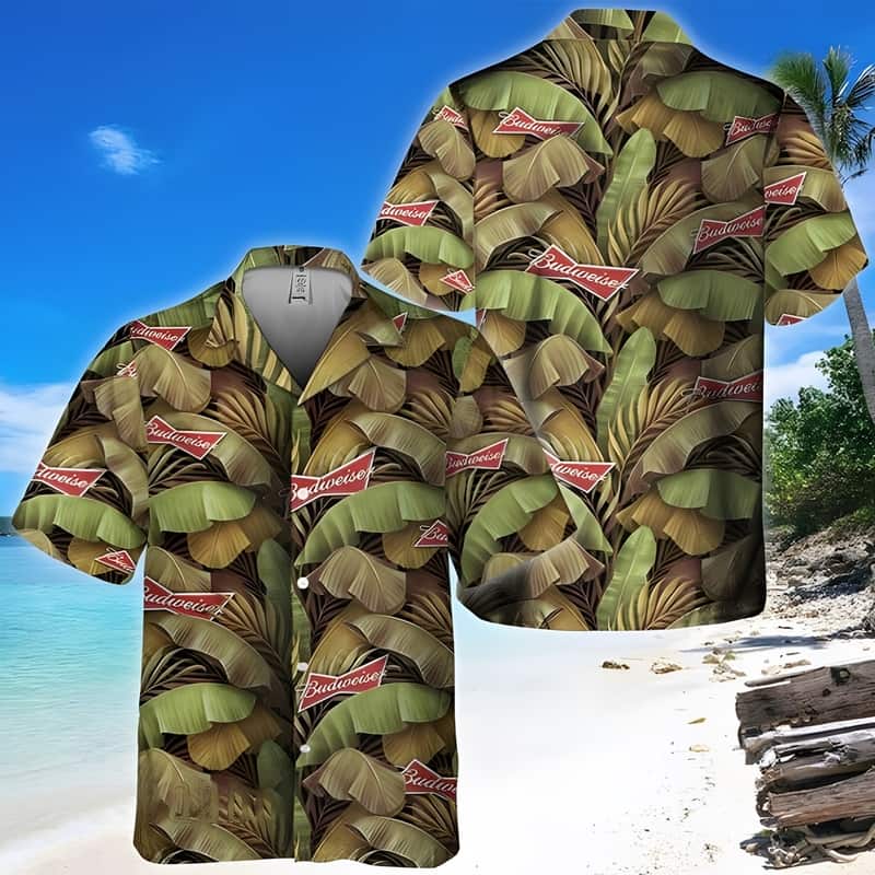 Trending Budweiser Beer Hawaiian Shirt Banana Leaves Gift For Beer Lovers Trending Budweiser Beer Hawaiian Shirt Banana Leaves Gift For Beer Lovers