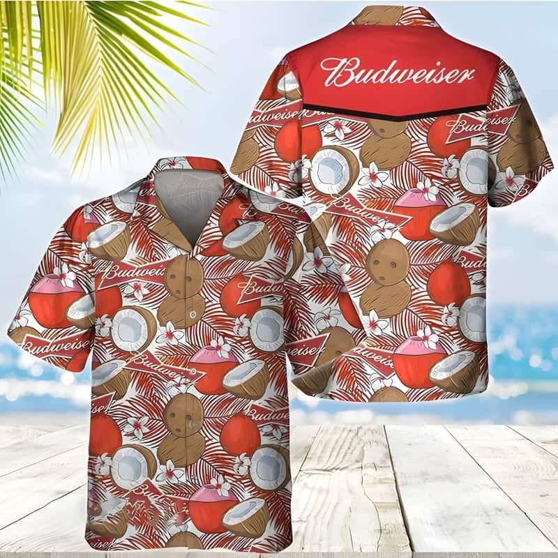 Budweiser Beer Hawaiian Shirt Tropical Coconut Practical Beach Gift For Beer Lovers Budweiser Beer Hawaiian Shirt Tropical Coconut Practical Beach Gift For Beer Lovers