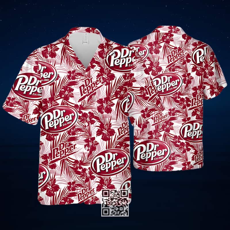 Dr Pepper Hawaiian Shirt Tropical Flower Pattern Gift For Beach Trip Dr Pepper Hawaiian Shirt Tropical Flower Pattern Gift For Beach Trip