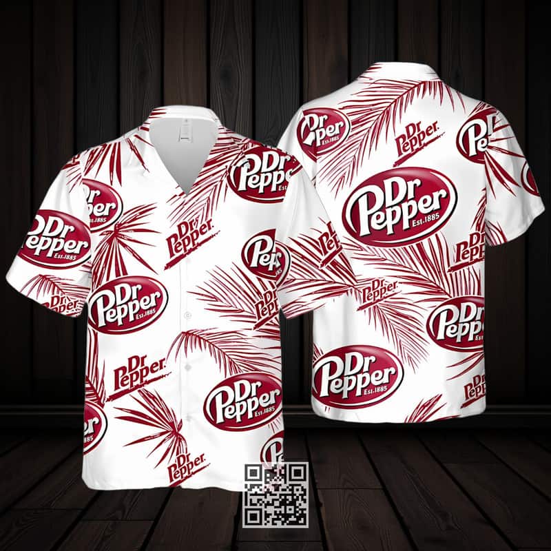 Dr Pepper Hawaiian Shirt Palm Leaves Pattern Summer Beach Gift Dr Pepper Hawaiian Shirt Palm Leaves Pattern Summer Beach Gift