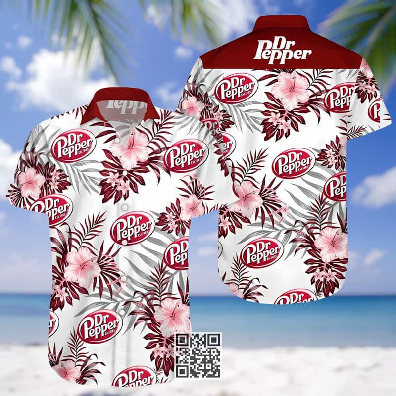 Dr Pepper Beer Hawaiian Shirt Tropical Flower Pattern All Over Print Dr Pepper Beer Hawaiian Shirt Tropical Flower Pattern All Over Print