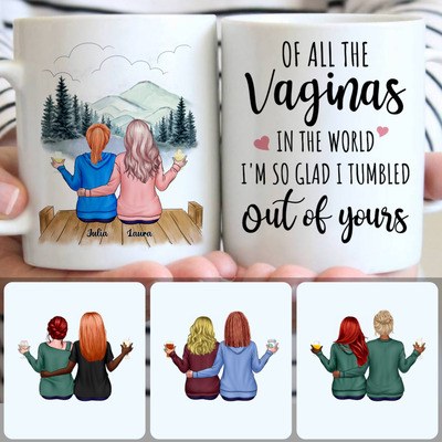 Mother & Daughter Customized Coffee Mug With Names, Personalized Mug, Best Mother's Day Gifts