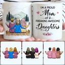 Personalized Mug, Surprise Gifts For Mom, Mother & 2 Daughters Customized Coffee Mug With Names Personalized Mug, Surprise Gifts For Mom, Mother & 2 Daughters Customized Coffee Mug With Names