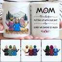 Personalized Mug, Unique Thanksgiving Gifts, Mother & 2 Daughters Customized Coffee Mug With Names Personalized Mug, Unique Thanksgiving Gifts, Mother & 2 Daughters Customized Coffee Mug With Names