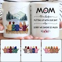 Personalized Mug, Perfect Gifts For Mother Mom, Mother & 4 Daughters Customized Coffee Mug With Names Personalized Mug, Perfect Gifts For Mother Mom, Mother & 4 Daughters Customized Coffee Mug With Names