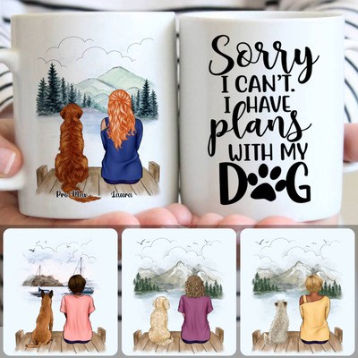 Girl & Dog Customized Coffee Mug With Names, Personalized Mug, Creative Gifts For Wife Girl & Dog Customized Coffee Mug With Names, Personalized Mug, Creative Gifts For Wife