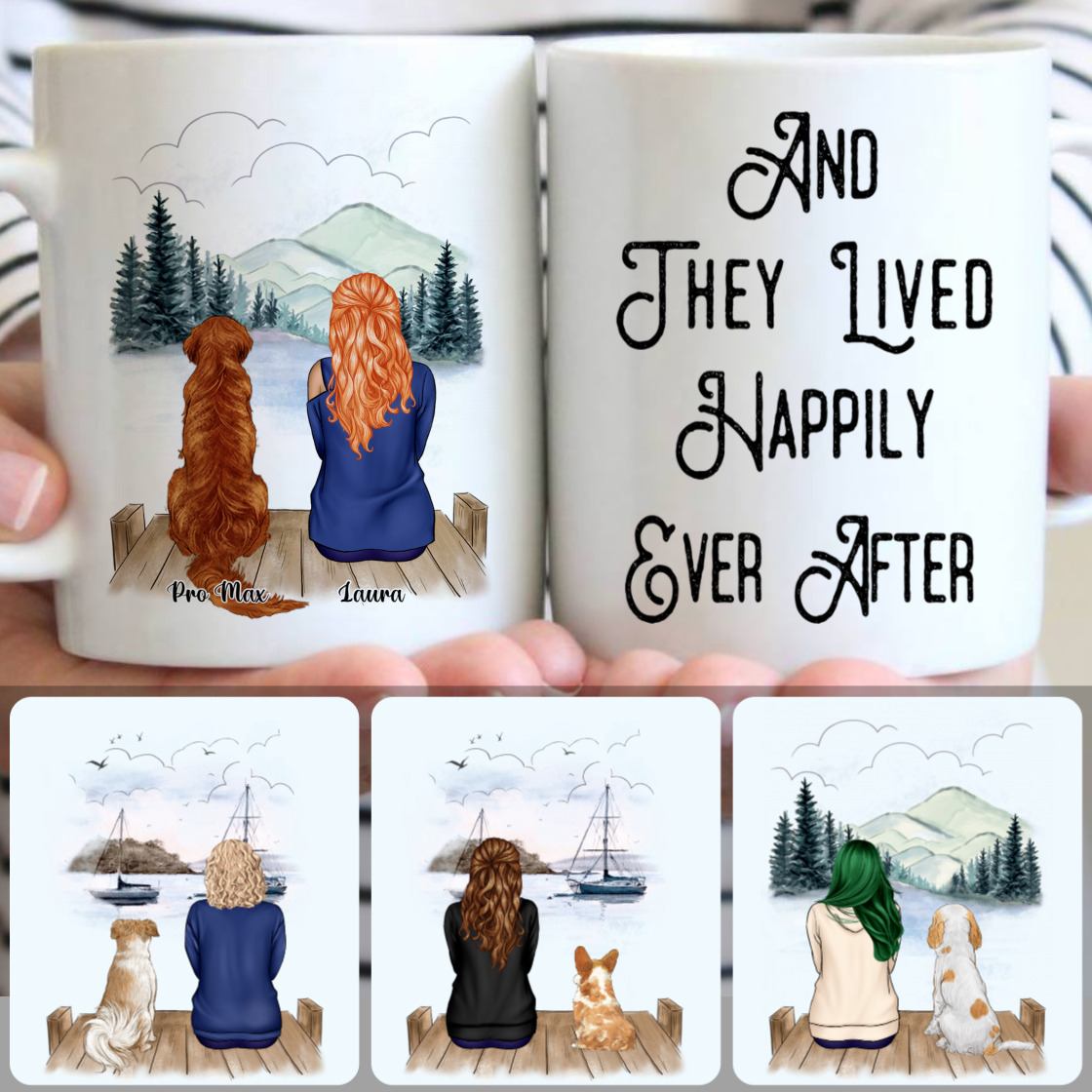 Personalized Mug, Special Gifts For Aunts Auntie, Girl & Dog Customized Coffee Mug With Names Personalized Mug, Special Gifts For Aunts Auntie, Girl & Dog Customized Coffee Mug With Names