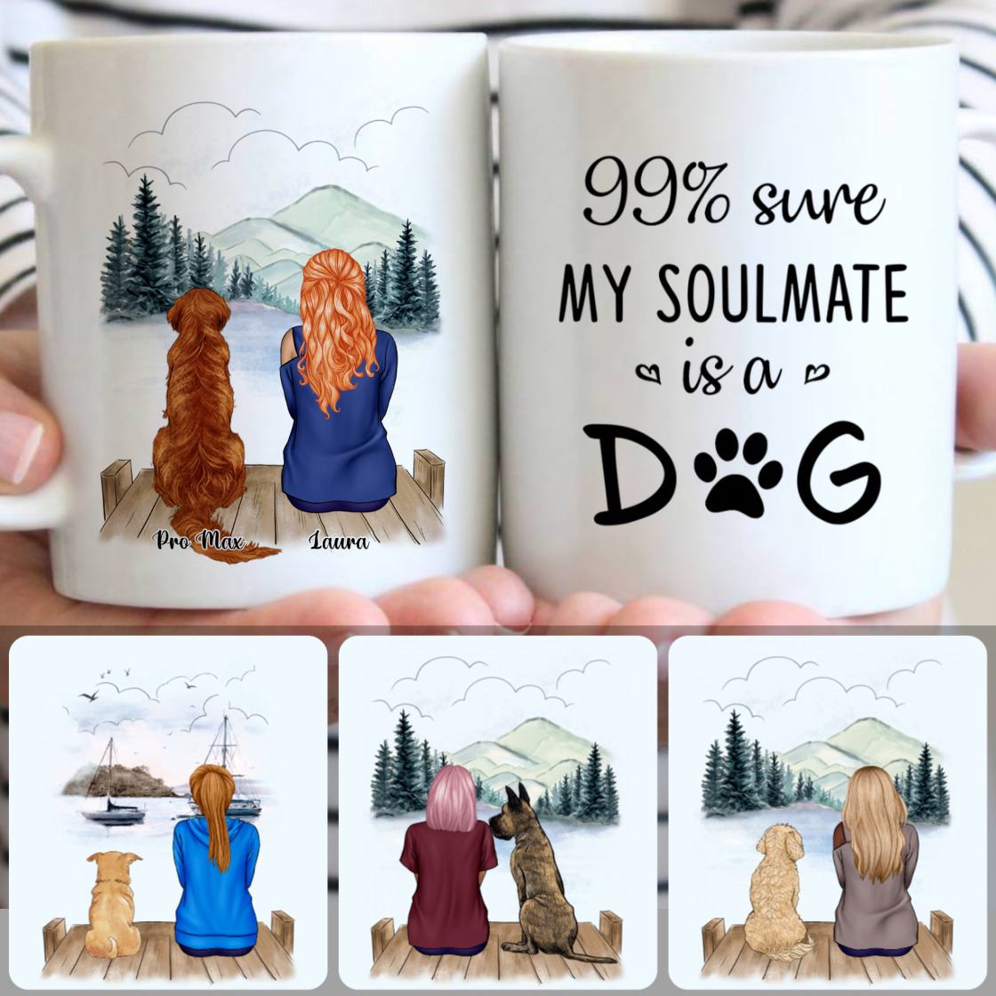 Personalized Mug, Unique Gifts For Girls, Girl & Dog Customized Coffee Mug With Names Personalized Mug, Unique Gifts For Girls, Girl & Dog Customized Coffee Mug With Names