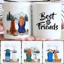 Personalized Mug, Memorial Gifts For Dog Owner, Girl & Dog Customized Coffee Mug With Names
