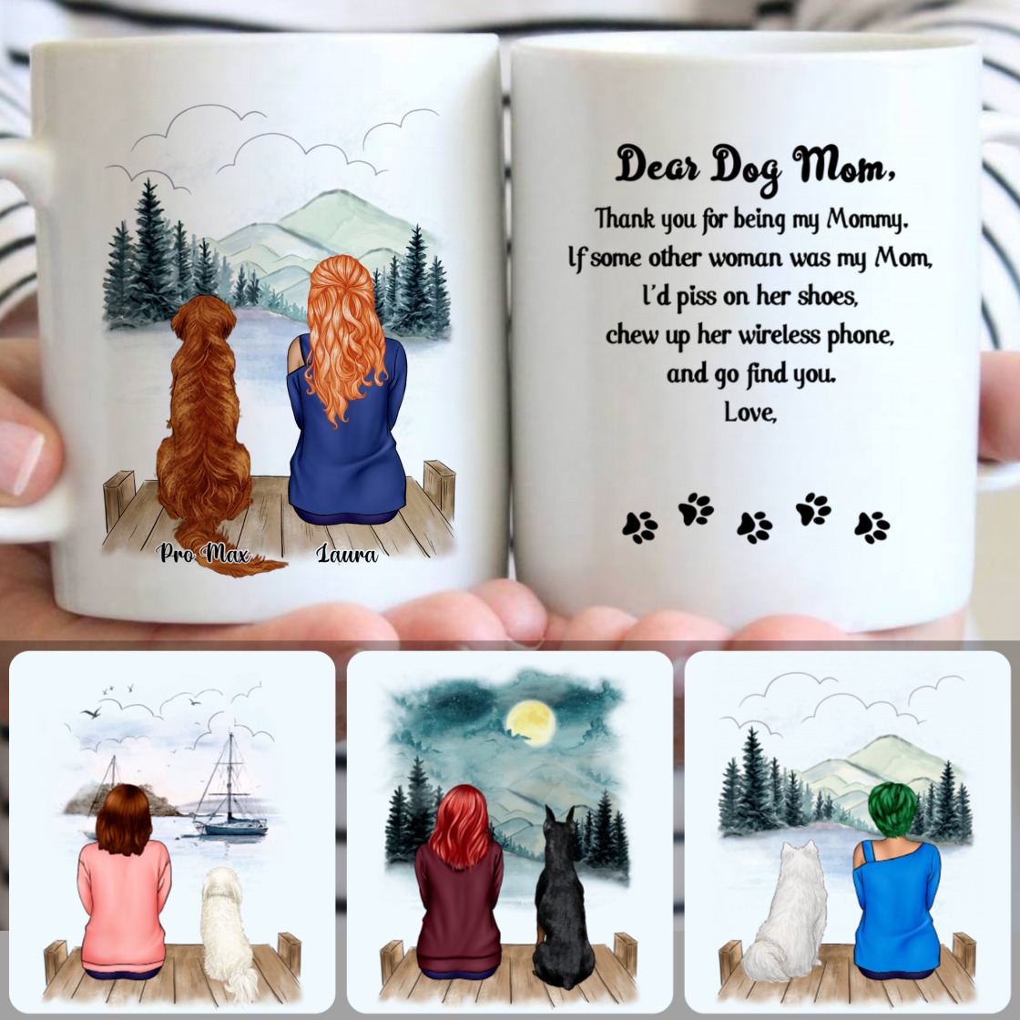 Personalized Mug, Unique Gifts For Dog Owner, Girl & Dog Customized Coffee Mug With Names