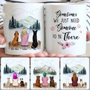Personalized Mug, Special Gifts For Girlfriend, Girl & 2 Dogs Customized Coffee Mug With Names Personalized Mug, Special Gifts For Girlfriend, Girl & 2 Dogs Customized Coffee Mug With Names