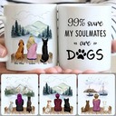 Personalized Mug, Creative Gifts For Her, Girl & 2 Dogs Customized Coffee Mug With Names Personalized Mug, Creative Gifts For Her, Girl & 2 Dogs Customized Coffee Mug With Names