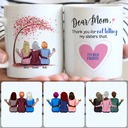 Personalized Mug, Meaningful Mother's Day Gifts, Mother & 2 Daughters Customized Coffee Mug With Names Personalized Mug, Meaningful Mother's Day Gifts, Mother & 2 Daughters Customized Coffee Mug With Names