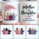 Personalized Mug, Memorial Gifts For Stepmom, Mother & 2 Daughters Customized Coffee Mug With Names