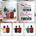 Personalized Mug, Memorial Gifts For Dad Papa, Father & Daughter Customized Coffee Mug With Names